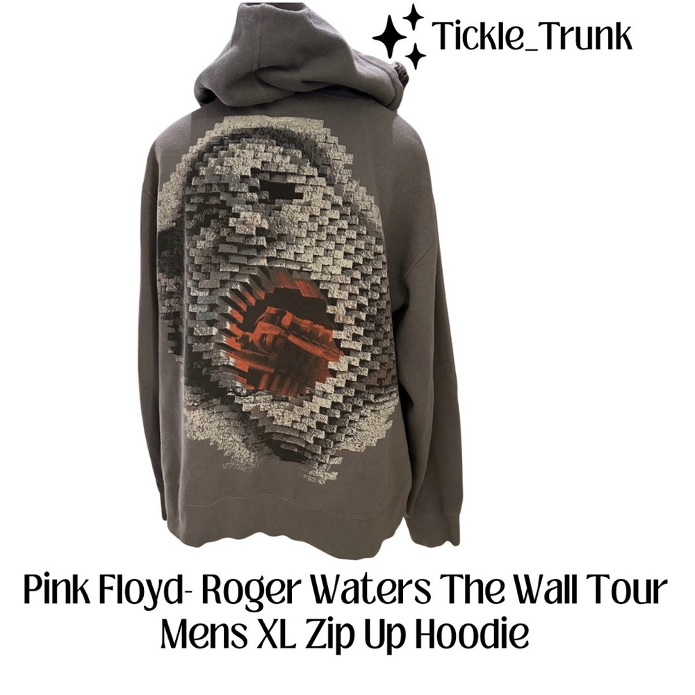 Pink Floyd Roger Waters The Wall Tour Brown Graphic Hoodie -